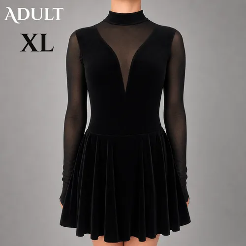 Classic Black Velvet Irish Dance Dress - Adult XLarge