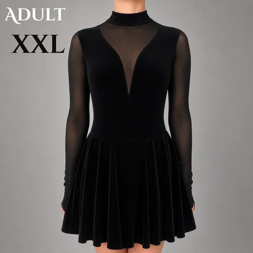 Classic Black Velvet Irish Dance Dress - Adult XXLarge