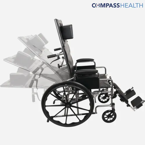 Reclining Manual Wheelchair, Elevating Legrests 