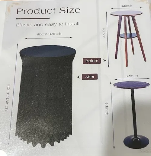 High Boy Black Table Cloths