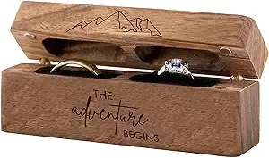 The Adventure Begins Wedding Ring Box