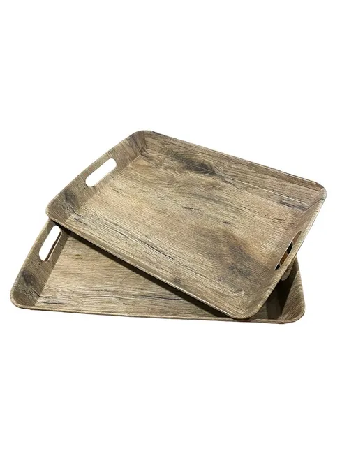 Tray- Plastic Wood Grain