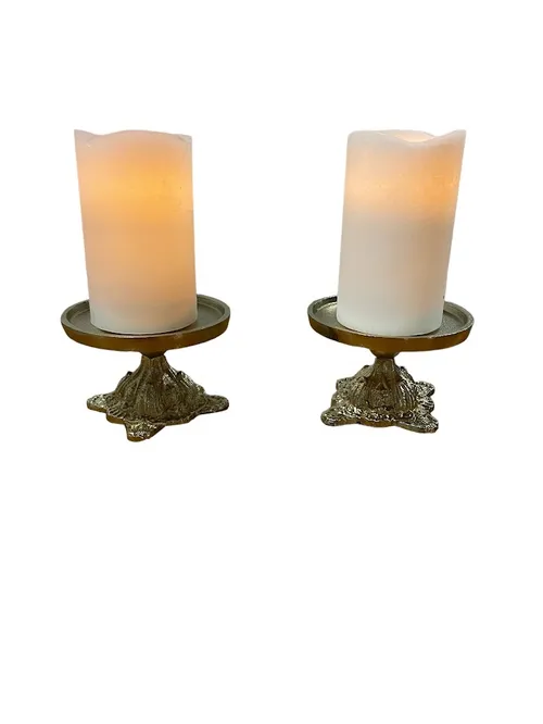 Candles with Gold Base- Flameless