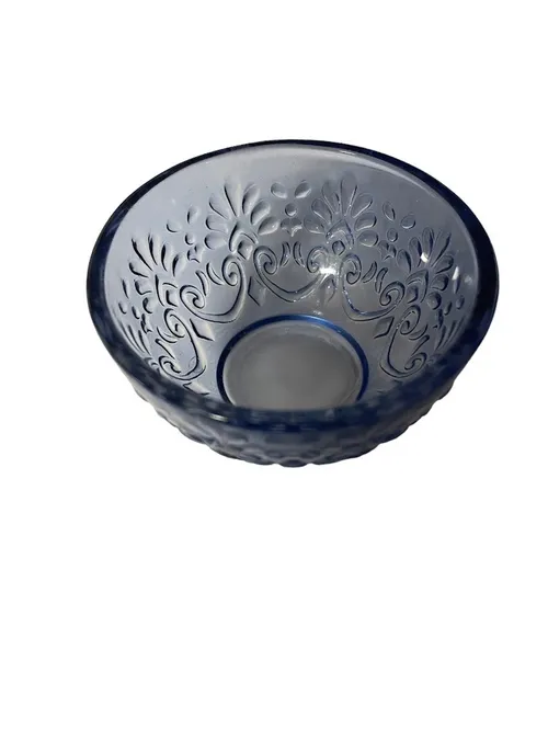 Dipping Bowl- Small Blue Glass