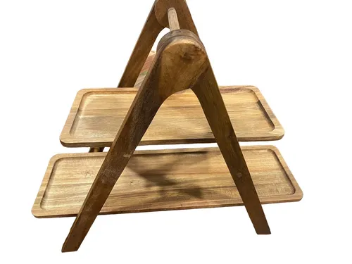 Wooden Two Tier Stand