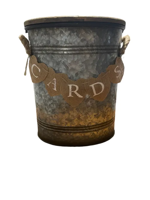 Card Holder- Galvanized Rustic