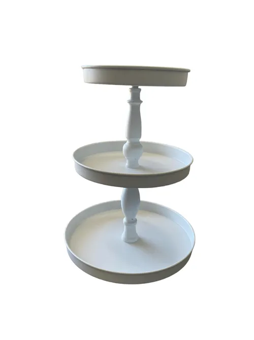 Three Tiered Tray- White