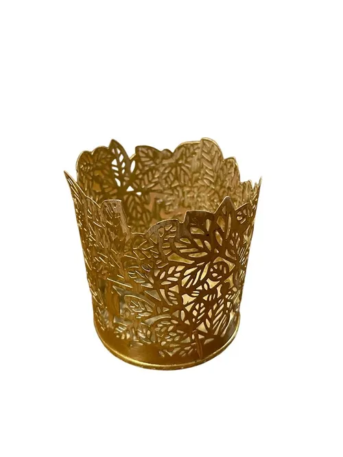 Leaf tealight holder- Gold