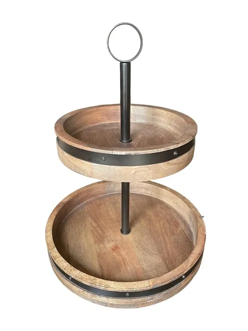 Barrel Two Tiered Shelf