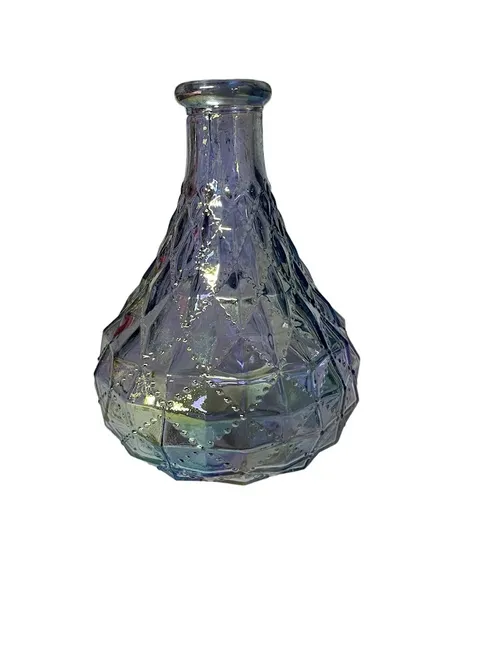 Blue Iridescent Bud Vase