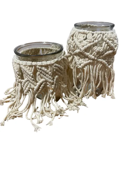 Macrame Candle Holders