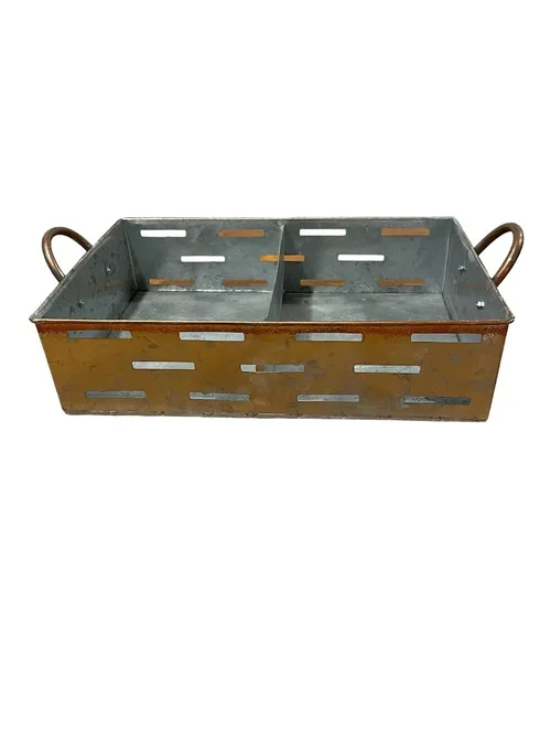 Galvanized Tray with Divider