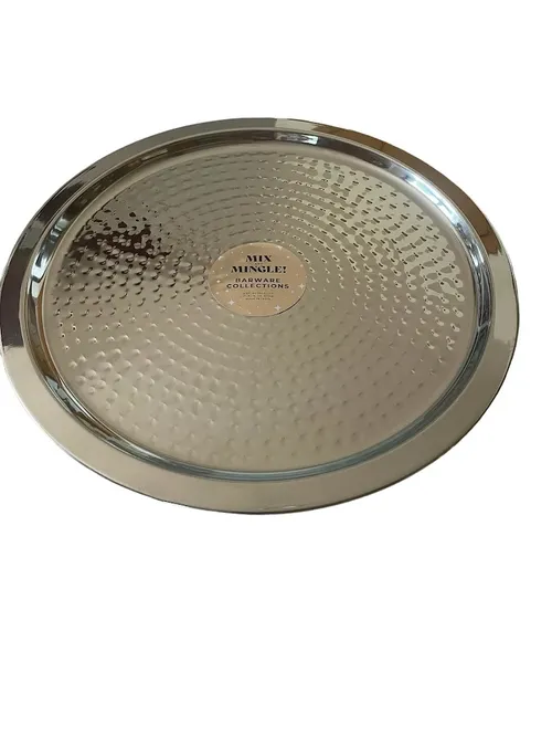 Silver Bar Tray- Hammered