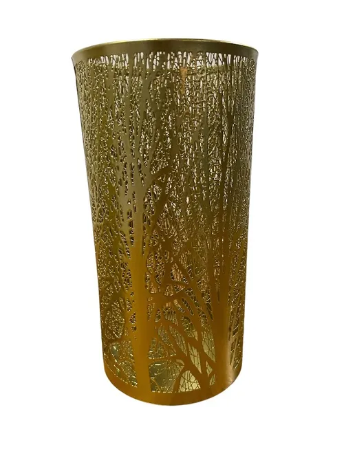 Tree Tin Candle Holder- Gold