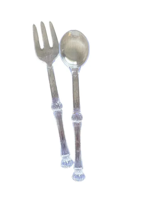 Salad Serving Set- Clear plastic