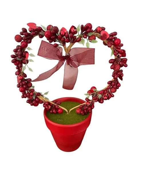 Heart Wreath in Pot