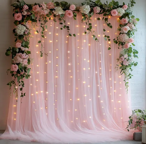 Pink Tulle Backdrop