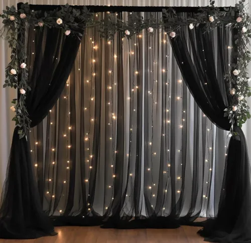 Black Tulle Backdrop