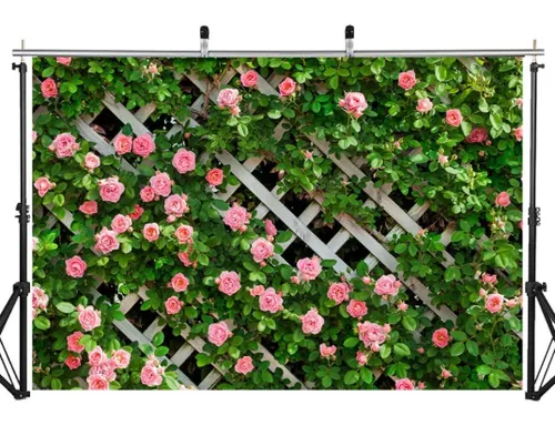 Aiikes Flowers Backdrop