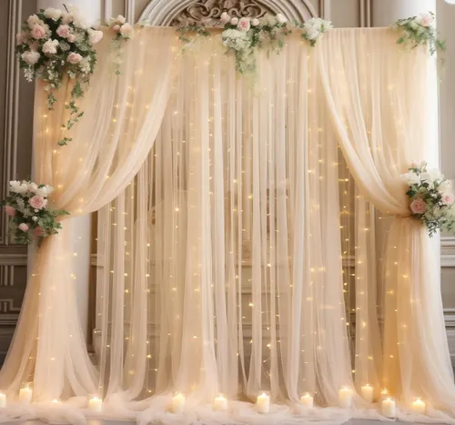 Champagne Tulle Backdrop