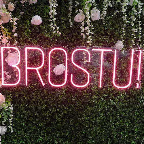 Led skilti - Brostu!
