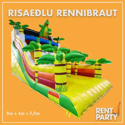 Risaeðlu rennibrautin - Hoppukastali