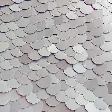 Pallíettur - stórar silfur (glans)