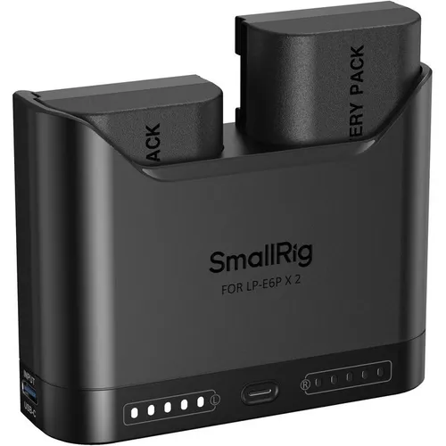 SmallRig 5485 DUAL KIT akkumulátor töltő // Battery Charger (+ 2x SmallRig LP-E6P)