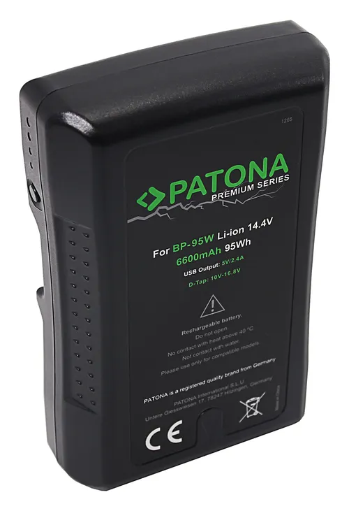 PATONA V-Mount BP-95W PREMIUM akkumulátor (95Wh / 6.600mAh)