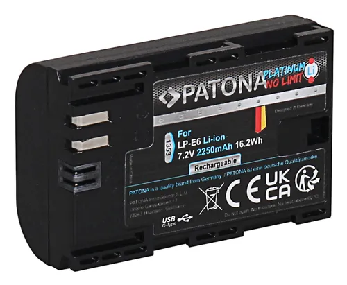 PATONA LP-E6 akkumulátor (USB-C) (2.250mAh)