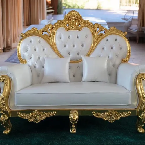 Bride & Groom Throne Chair (Gold)