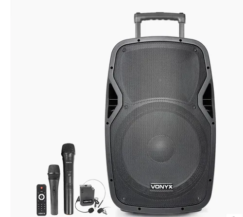 Portable PA System with Bluetooth + Mics & Headset