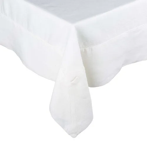 White Linen Table Cloth