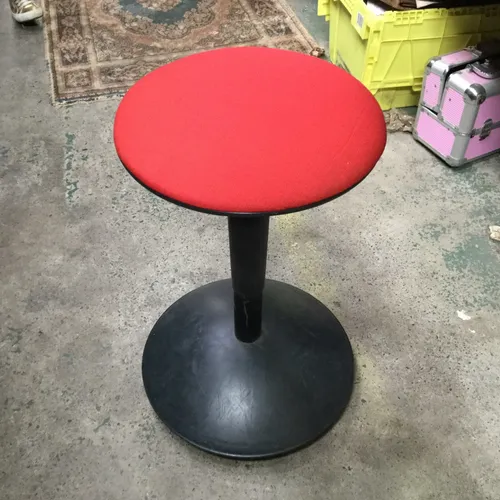 Red and Black Swivel Stool