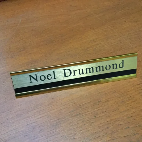 Gold Metal Desk Nameplate