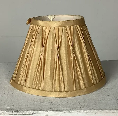 Cream / Gold Pleated Lampshade