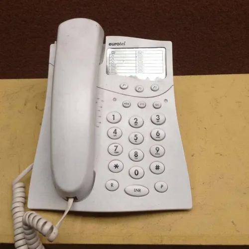 Eurotel white corded push button telephone