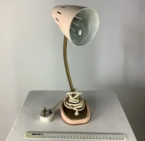 Light Pink Metal Anglepoise Lamp