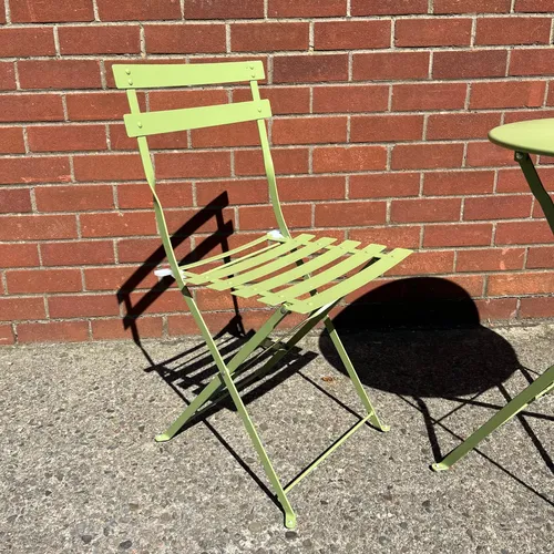 Green Metal Folding Garden Chairs