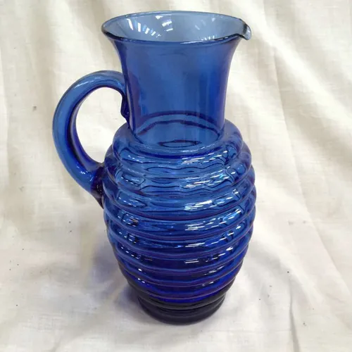 Blue glass jug