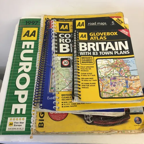 AA spiral bound road map