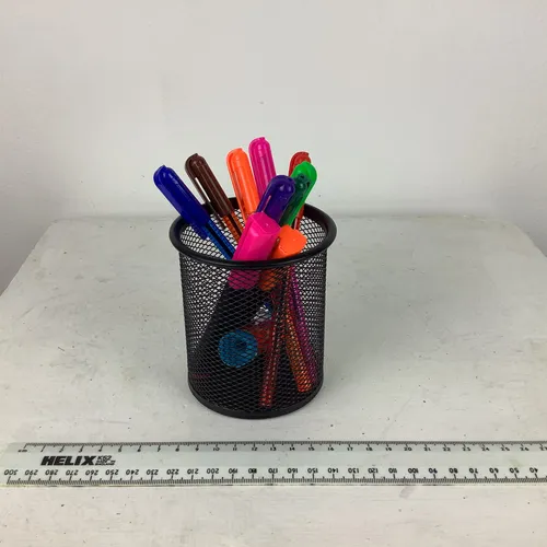 Various round Metal Mesh Desk Tidy