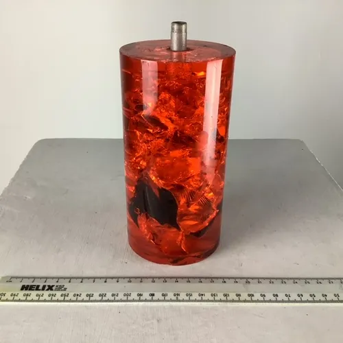 Burnt Orange Resin Plastic Lamp Base