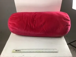 Red Velvet Cylindrical Cushion