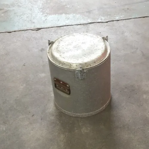 Metal Lidded Round Container