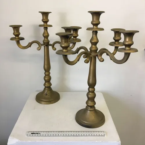 Pair of Gold Painted Candelabra