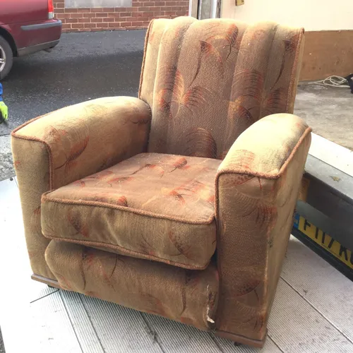 Period Aged Brown Armchair Chair