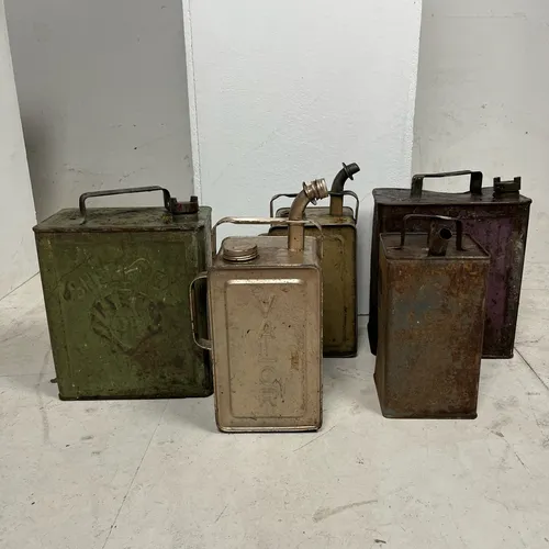 Various Period Petrol Canisters/Jerry Cans