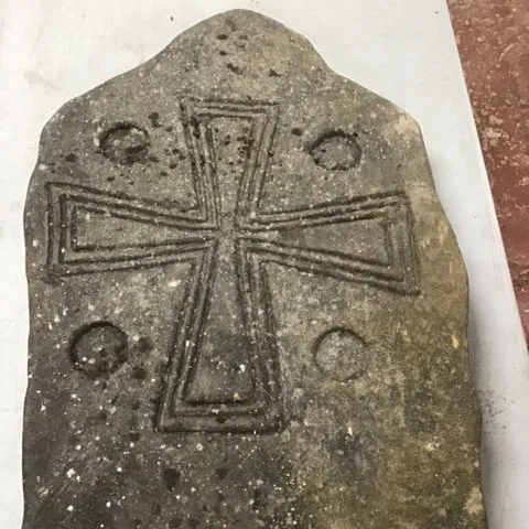 Fake Celtic Gravestone 2 (Cross with 4 dots)