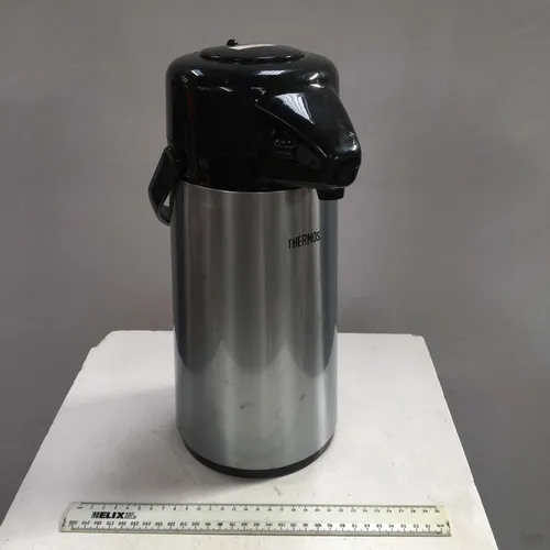 Thermos Stainless Steel Pump Pot Hot Drinks Dispenser